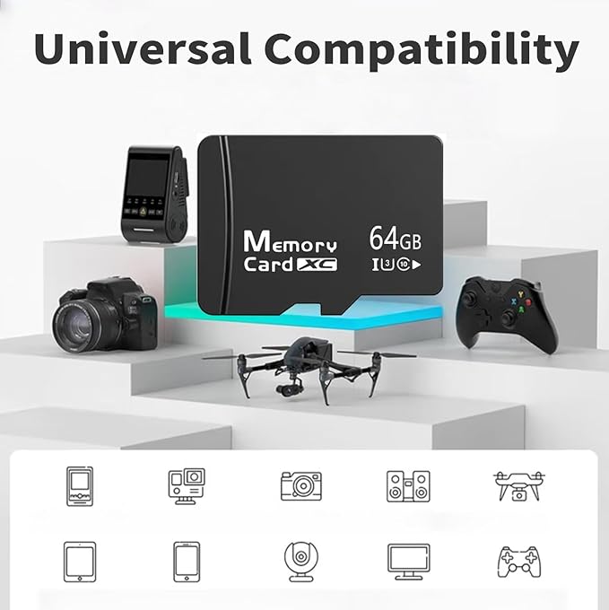 64GB Micro SD Card 2-Pack, High Endurance A1 U3 V30 4K Video Recording