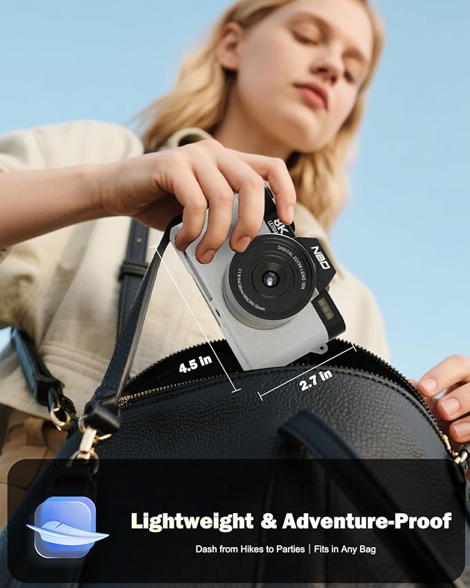 NBD 8K Digital Cameras for Photography, 64MP Camara Fotograficas, Travel