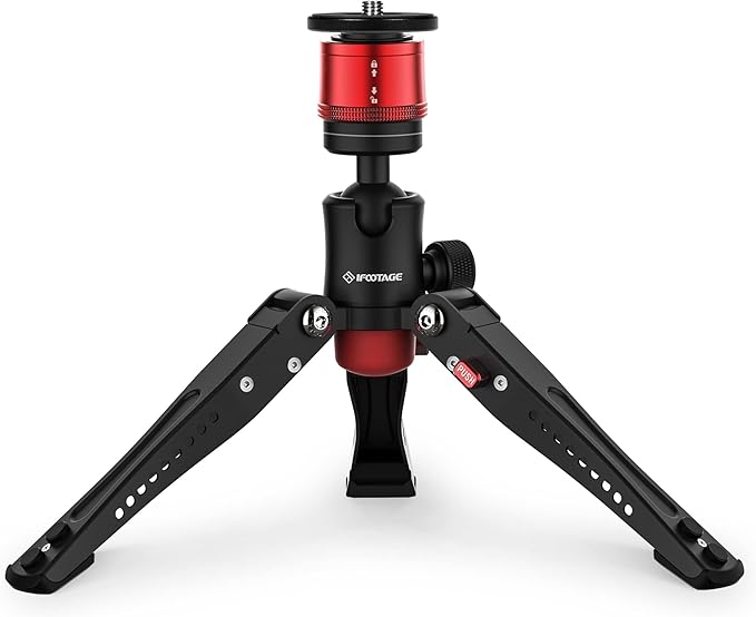 IFOOTAGE Monopod Base Cobra 3 Base, Aluminum Desktop Mini Tripod