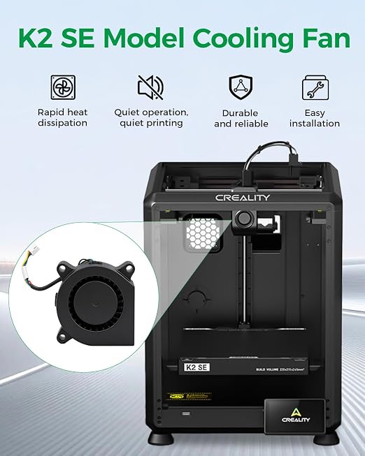 Creality Official K2 SE Model Cooling Fan, Part Cooling Fan 4020 24V, Original
