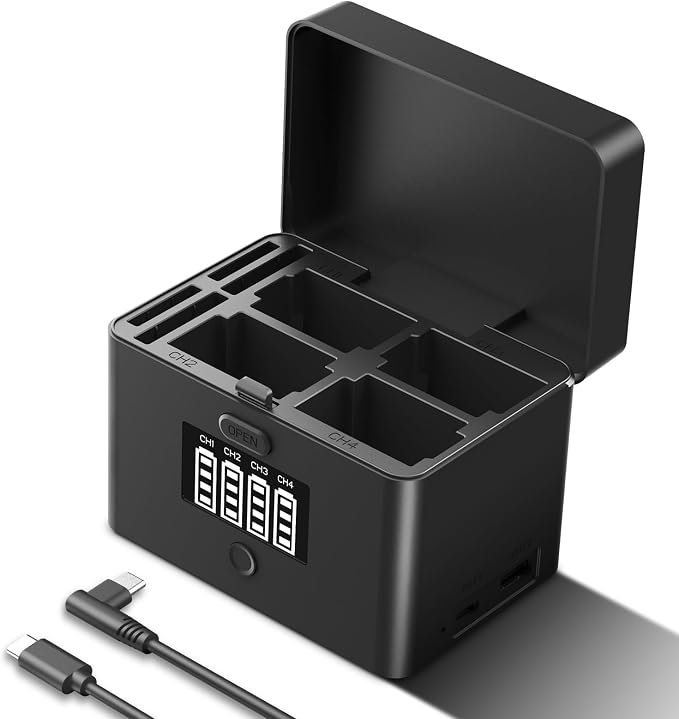 NEEWER 2 in 1 Four Channel USB Battery Charger