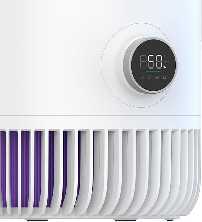 2 in 1 Air Purifier and Evaporative Humidifier Combo for Bedroom, H13 True HEPA Filter, Cool Mist-Free Air Humidifier evaporative WIFI Connect