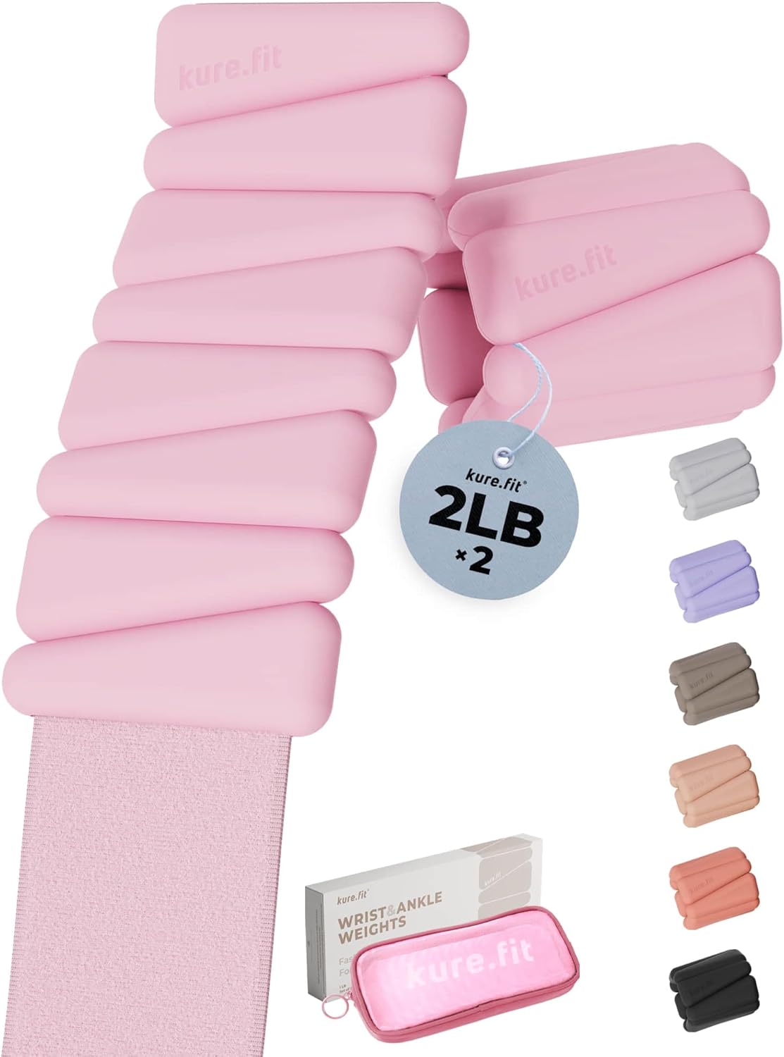 Pilates Weight - Women's Wrist & Ankle Weights | Adjustable 1LB/2LB Bangles (Set of 2)