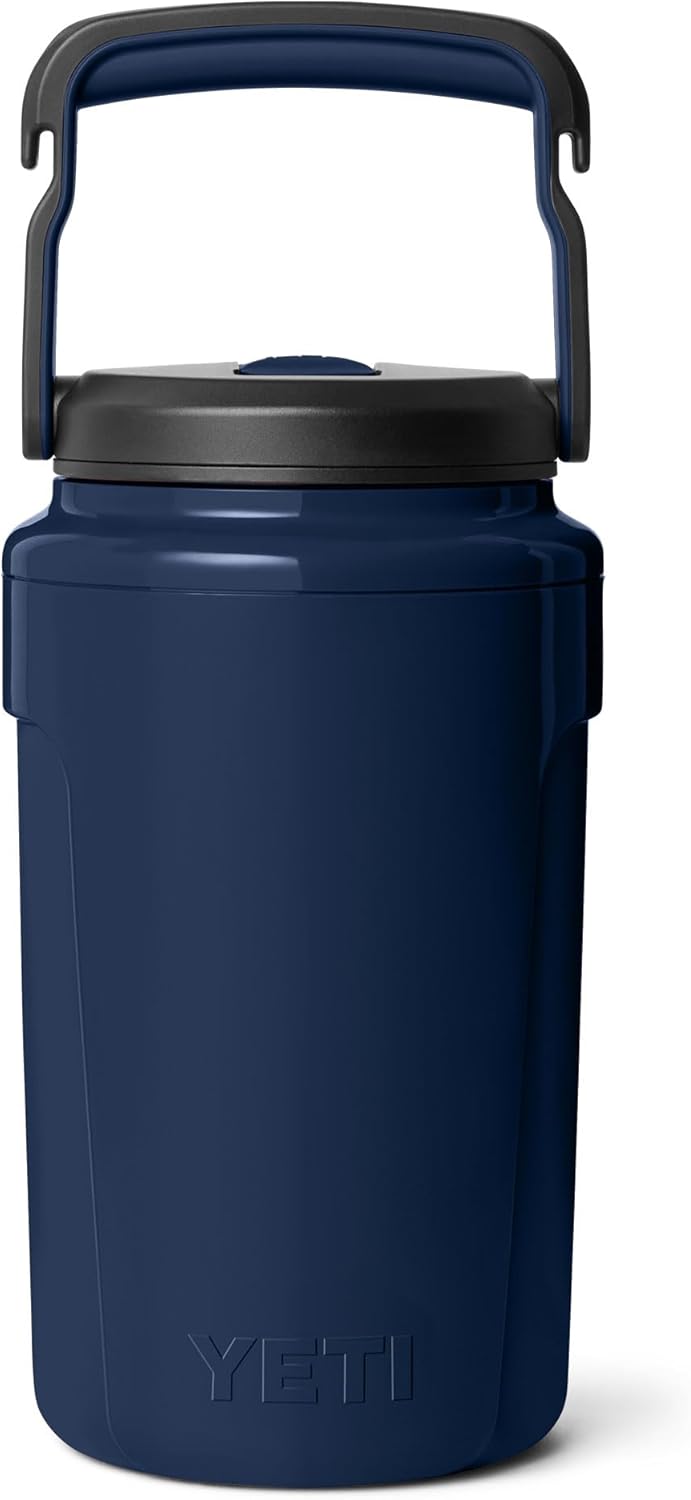 YETI Silo Half Gallon Insulated Water Jug - Lightweight, Leakproof Sports Bottle with Straw Cap & Fence Hook - Navy