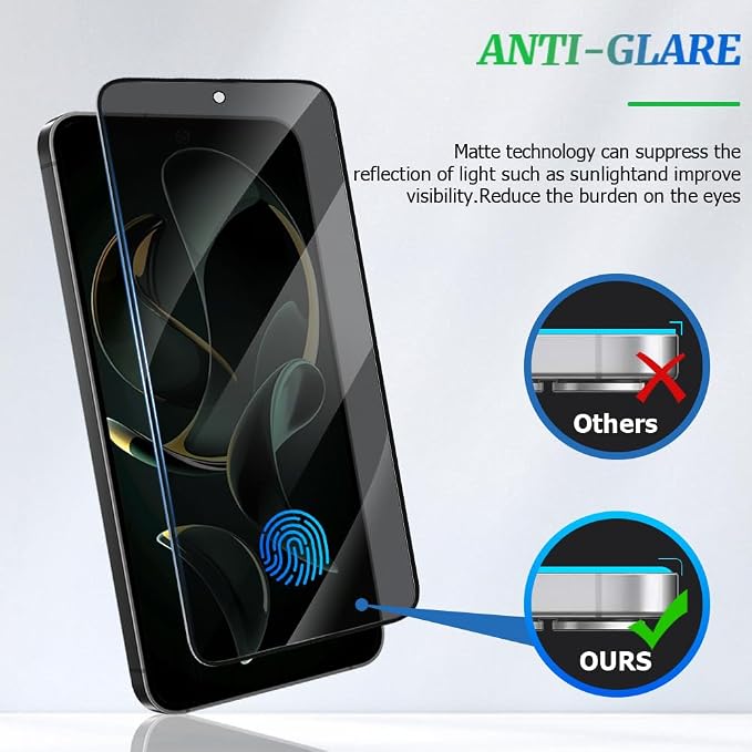 2 Pack Galaxy S26 Anti spy Privacy Screen Protector, 9H Tempered Glass
