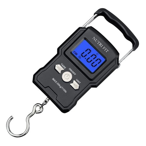 NUTRI FIT Digital Luggage Scale - Portable Handheld Suitcase Weighing Tool | 110lb Capacity for Travel