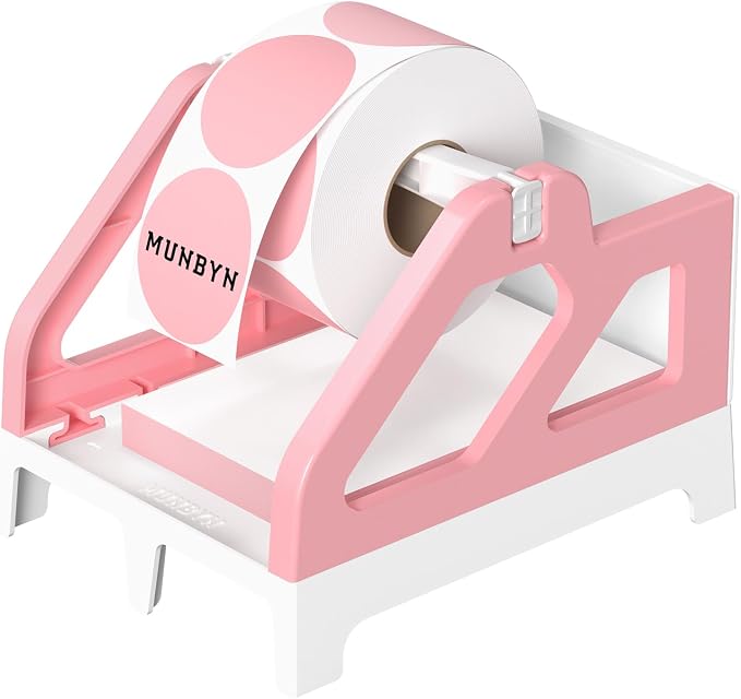 MUNBYN Label Holder for Rolls and Fan-Fold Labels, Thermal Sticker Roll Holder