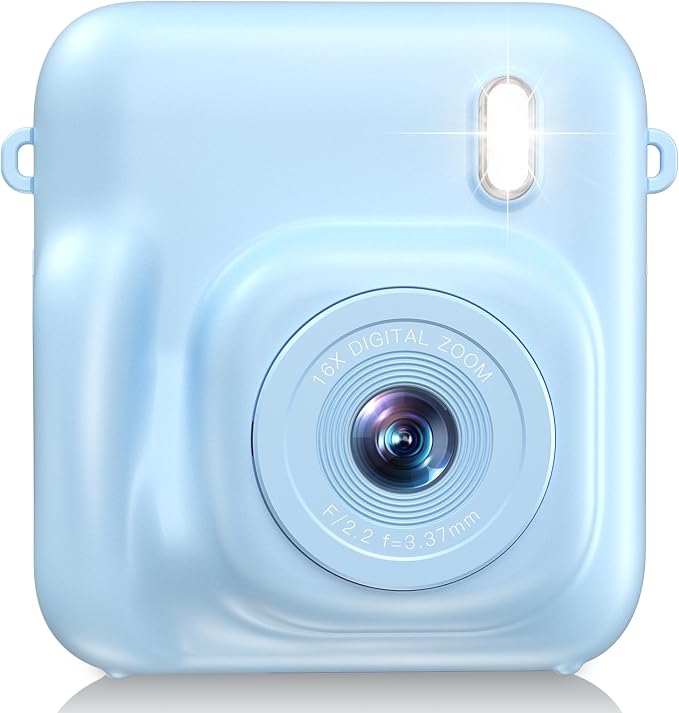 Digital Camera for Kids Instant Print, 48MP Dual-Lens Kids Camera for Girls