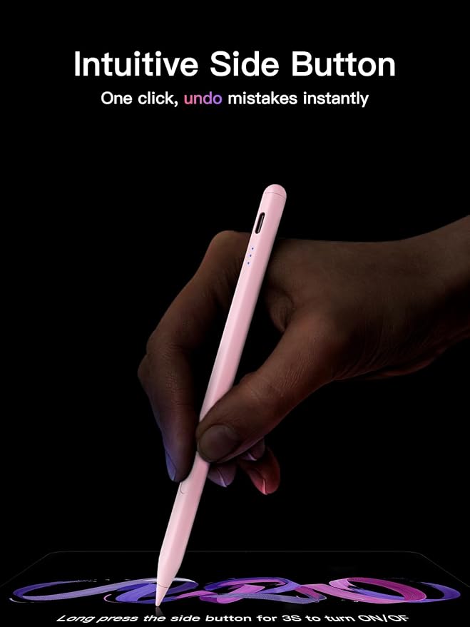 Stylus Pen for ipad 2018-2026, USB-C Fast Charging Pencil, Pixel-Perfect Tilt