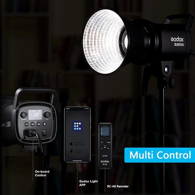 Godox SL60II-Bi LED Video Light Kit, Continuous Lighting