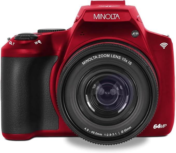 Minolta 64MP Digital Camera – 10x Optical Zoom, 4K Ultra HD Video, Macro