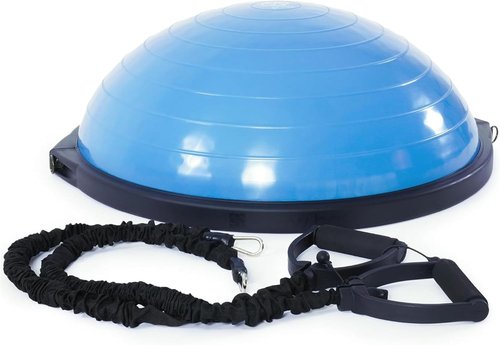 BOSU Pro Balance Trainer - Stability Exercise Tool with Resistance Bands | 300 lb Capacity, Blue