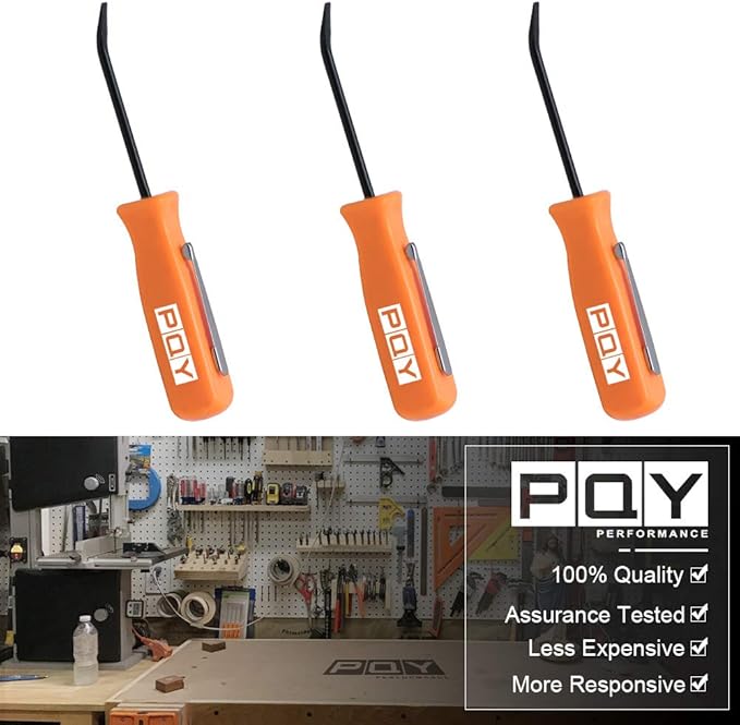 Mini Pocket Pry Bar with Pocket Clip 4.5" Length 3pcs (Orange)
