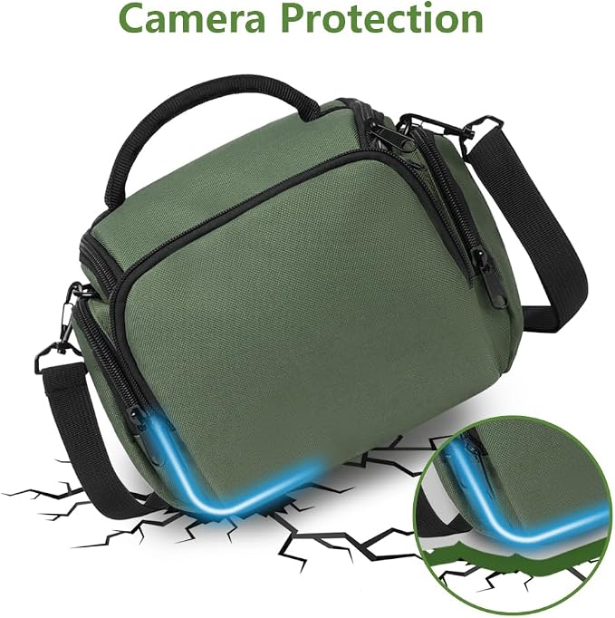 Ainiv DSLR Camera Bag, Waterproof Anti-Shock SLR Camera Case, Large Adjustable