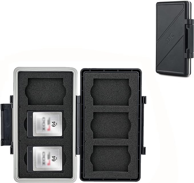 XQD Cfexpress Type B Card Holder, Water-Resistant 6 Card Case Storage Organizer