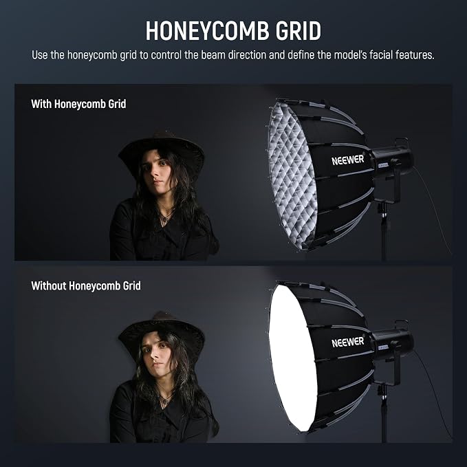NEEWER Parabolic Softbox Kit, 23.6" Bowens Mount Soft Box