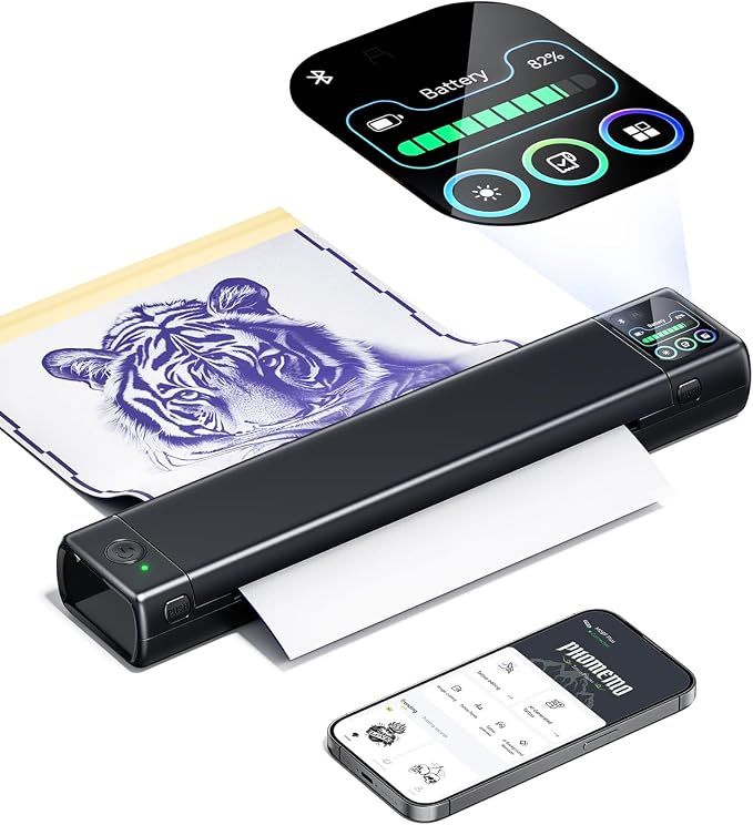 Phomemo M08F Plus Touchscreen Tattoo Stencil Printer, Compatible