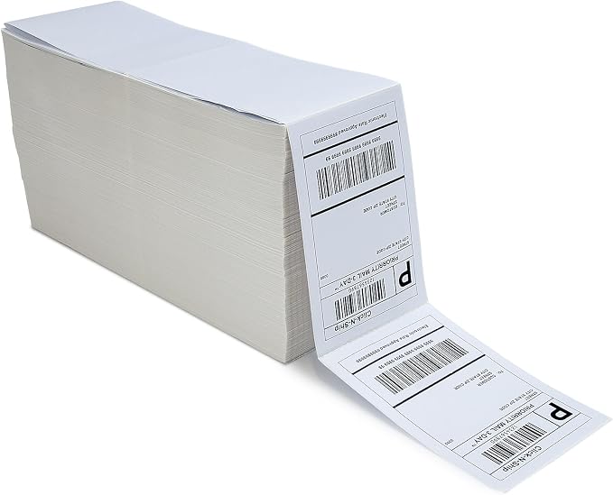 L LIKED 2500 4x6 Thermal Labels Fanfold, Direct Thermal Shipping Labels