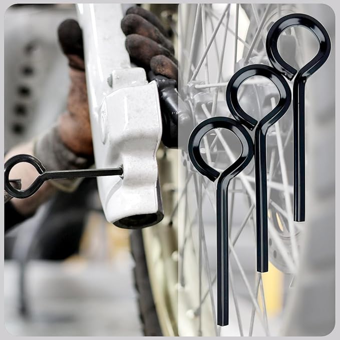 10 Pack 5/32 inch Standard Hex Dogging Key with Full Loop, Black Hex Dogging Key, Allen Key Sets Wrench Fit on Keychain Push Bar Panic Exit Device Key, Solid Metal