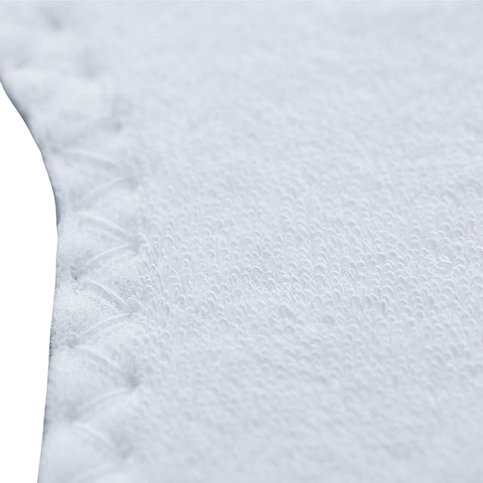 Happystep Cotton Terry Cloth Insoles, Barefoot Shoe Inserts, Sweat Absorption, Odor Control, Moisture-Wicking, Washable and Reusable, Zero Drop Shoe Insoles, 2 Pairs of White (Women Size 6)
