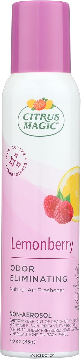 Citrus Magic Natural Odor Eliminating Air Freshener Spray, Lemonberry, 3-Ounce