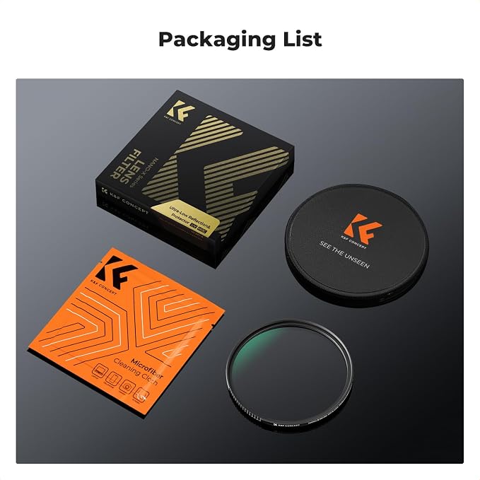 K&F CONCEPT 52mm Shockproof & Ultra Low Reflectivity MCUV Lens Protection Filter
