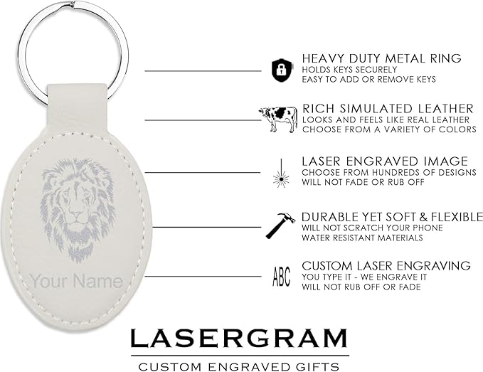 LaserGram Oval Keychain, Sunflowers, Personalized Engraving Included