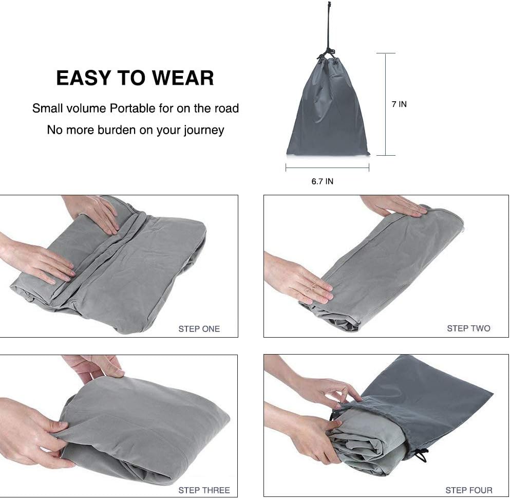 Inflatable Foot Rest Pillow Airplane Travel Kids Grey (2 Pack)