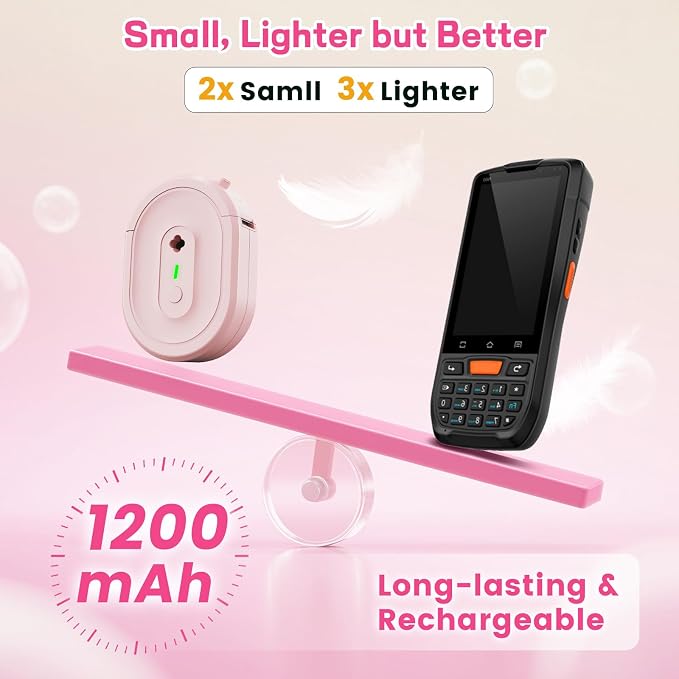 Label Maker Machine with Tape, Small Portable Bluetooth Label Printer, Handheld
