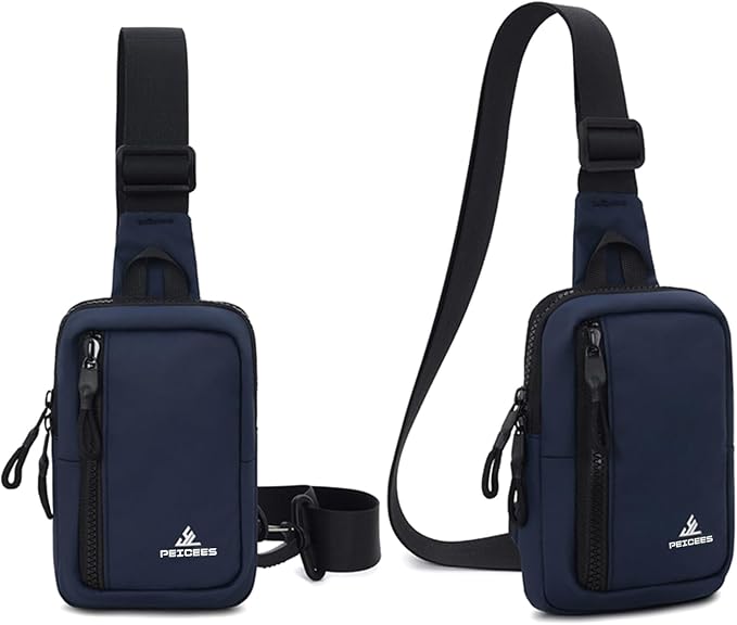 Peicees Small Crossbody Bag for Men Women Mini Sling Bag Travel Running Phone