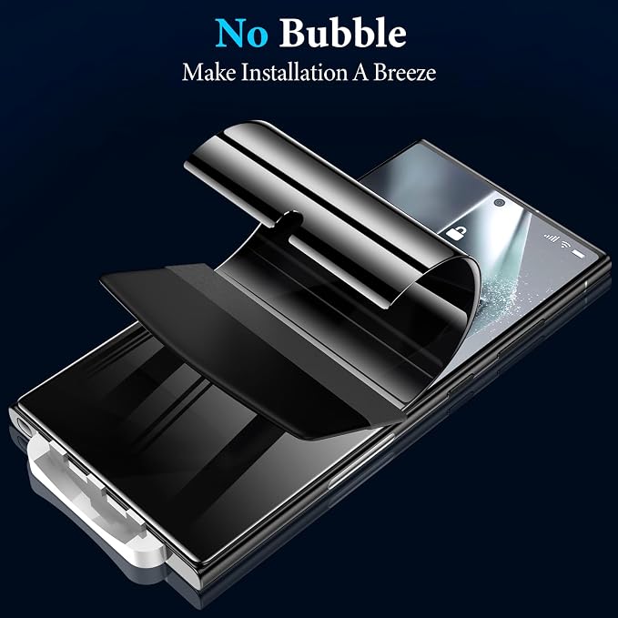 LYWHL for Samsung Galaxy S24 Ultra Privacy Screen Protector, Fingerprint Unlock
