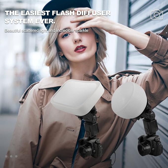 Photography Lighting Flash Diffuser Set, LENSGO Professional Flash Kit Flash
