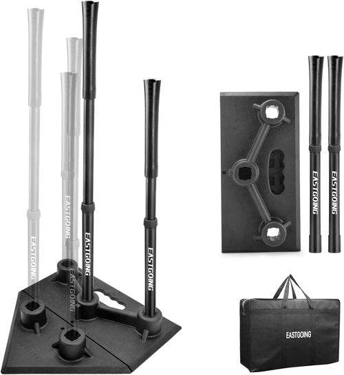 Eastgoing Heavy Duty Baseball Batting Tee - Adjustable 5-Position Design for All Ages | Portable Travel Use