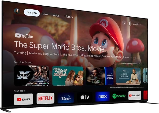 Sony BRAVIA 9 K75XR90 75 inch 4K HDR Smart QLED Mini-LED TV Bundle with Premiere Movie Streaming Package & TV Setup Bundle with Wall Mount + Surge Adapter + HDMI Cable & More (2024 Model)