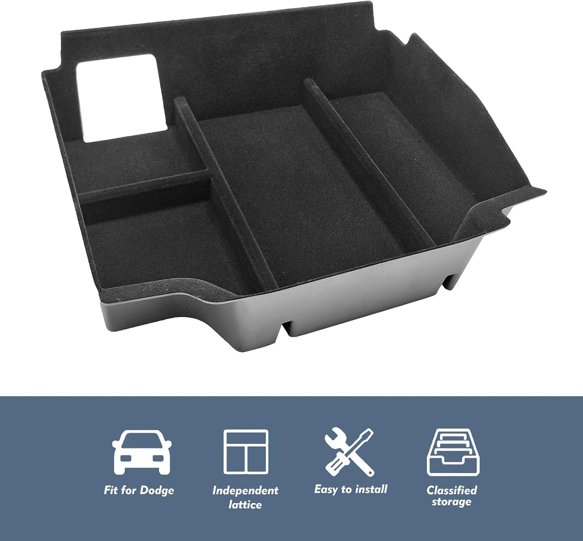 2024 2023 2022 Ram trx 1500 Lower center console organizer 2019-2024 dodge ram TRX Flocked Liner center console organizer 1500 dodge ram console insert 2021 dodge ram 5th generation 1500 accessories