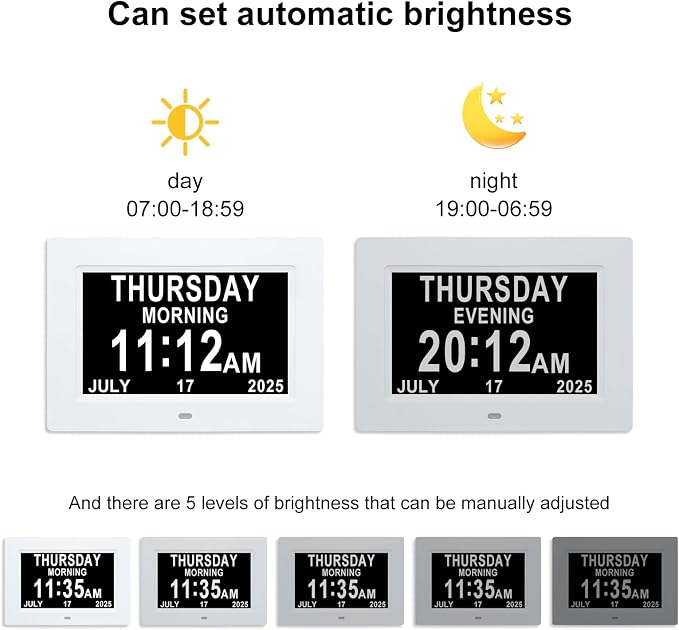 Digital Dementia Clock for Seniors
