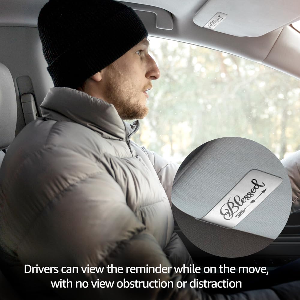 Bless Car Visor Clip, Christian Faith Visor Clip for Driver