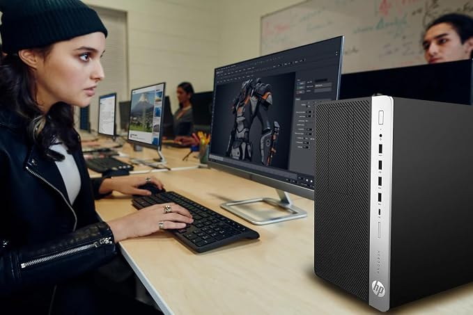 HP ProDesk 600G4 Tower Desktop Computer | Intel i7-8700 (3.4) | 8GB DDR4 RAM | 500GB SSD Solid State | Wi-Fi 5G + Bluetooth | Windows 11 Professional | Home or Office PC (Renewed)