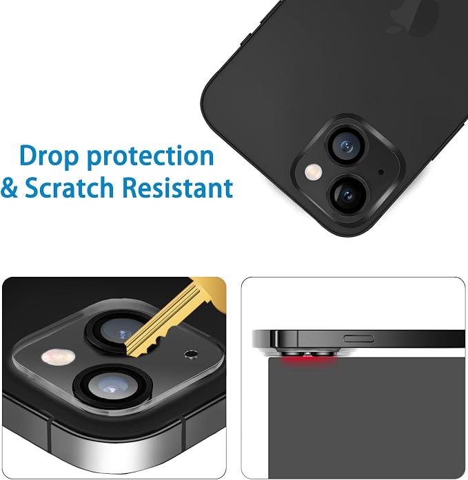 Dengduoduo 3 Pack Tempered Glass Camera Lens Protector