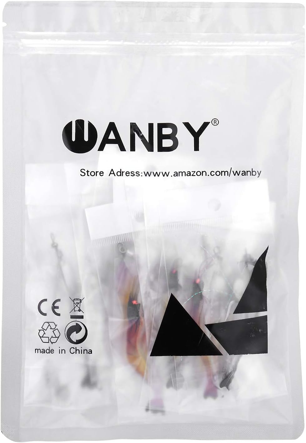 WANBY Fishing Shrimp Lures - Luminous Silicone Soft Bait Set with Hooks for Freshwater & Saltwater
