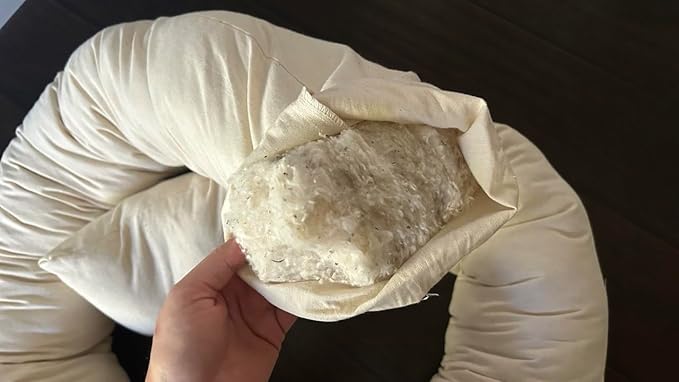 Organic Cotton Canvas Dog Bed: Removable Cover, Natural Fill - Made in USA (Natural, XX Large 50" x 8" inches)