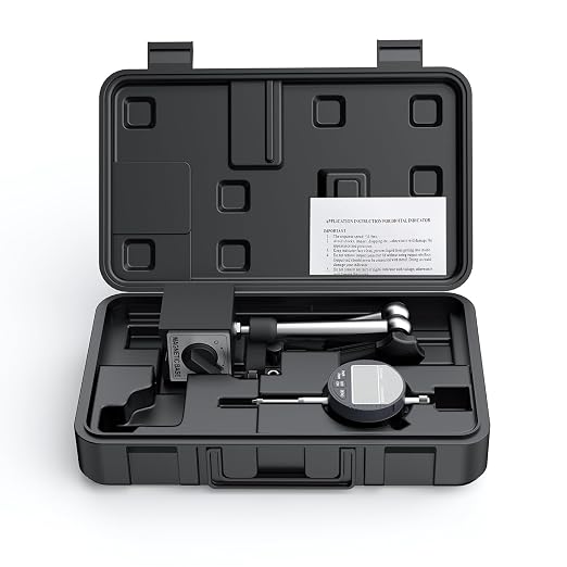 HDLNKAK Electronic Digital Dial Indicator Gauge and Magnetic Base, 0-1