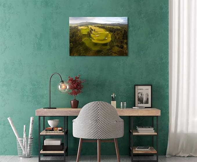 Payne's Valley Golf Course Wall Art for Living Room Bedroom Bathroom Home Decorations Payne's Valley Golf Club Picture Poster Canvas Prints Modern Artwork Framed Ready to Hang(12''H x 16''W)