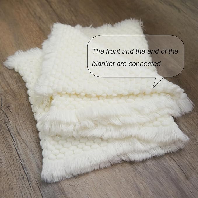 Zeroest Baby Photography Props Basket Braid Wool Wrap Newborn Photo Shoot