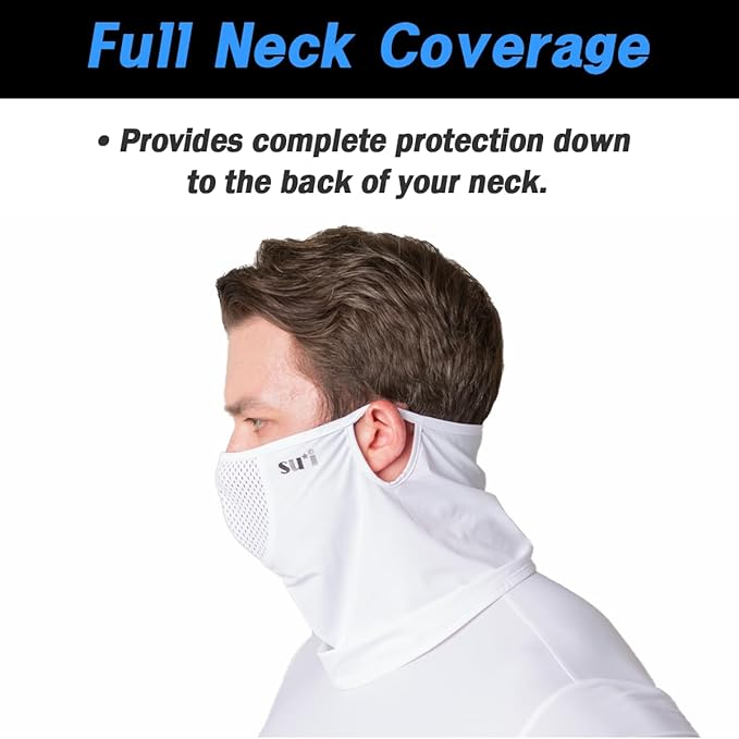 KOREA (Type E) UV Sun Protection Balaclava Half Face Mask - For Golf, Hiking, Running, Cycling & Outdoor Sports