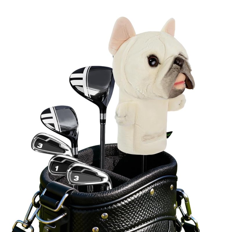 Scott Edward Funny Golf Club Headcover Fit Well for Driver Wood Upto 460cc Cute Animal Design Soft Functional Golf Headcover Stylish Protection for Men and Women, Bulldog