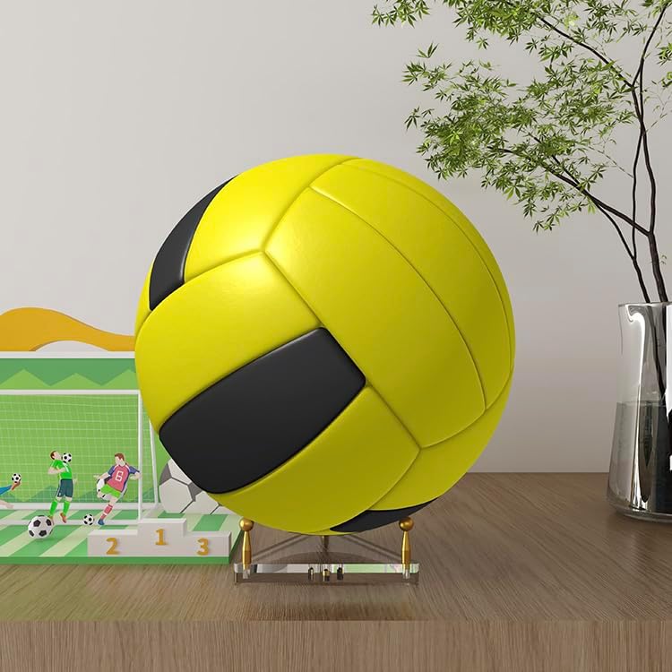SVENJBB Clear Acrylic Ball Holder - Display Basketball, Football, Soccer & Volleyball | 1 Pack with Gold Pegs