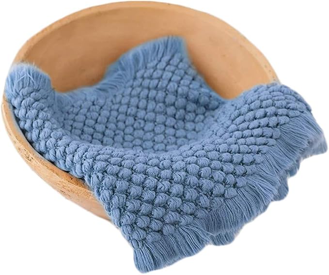 Zeroest Baby Photography Props Basket Braid Wool Wrap Newborn Photo Shoot