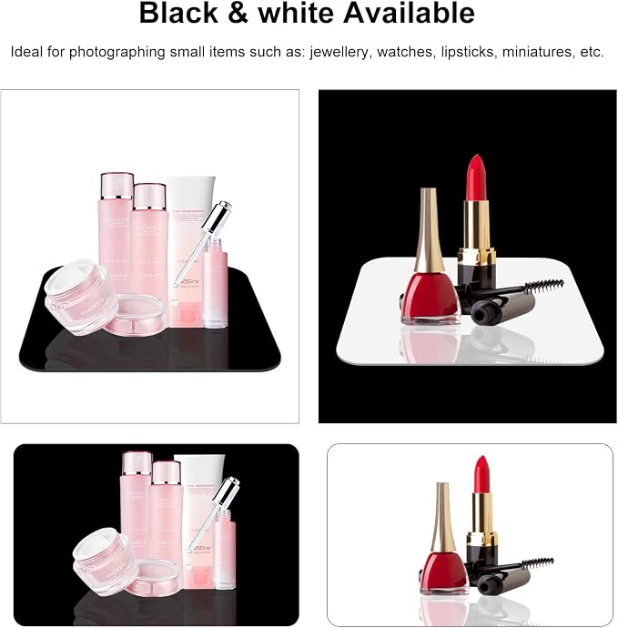 Photography Background Display Board, PULUZ 30cm/12 inch White & Black Acrylic