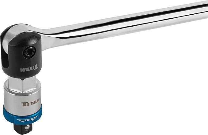 Titan 12108 3/8-Inch Drive Ratcheting Breaker Bar Adapter | Converts Breaker Bar or Sliding T-Handle into Ratchet | Reversible Ratcheting Mechanism with Anodized Switch Collar | Made in Taiwan